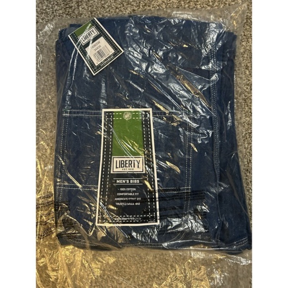 NEW Liberty Bib Overalls Denim Men's 34x28‎
